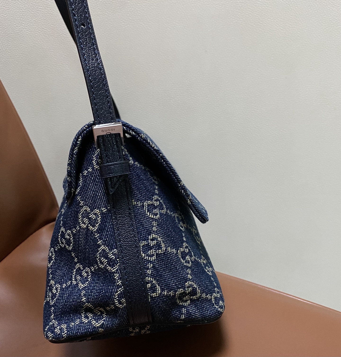 Gucci Madison Blue denim monogram 31cm shoulder everyday