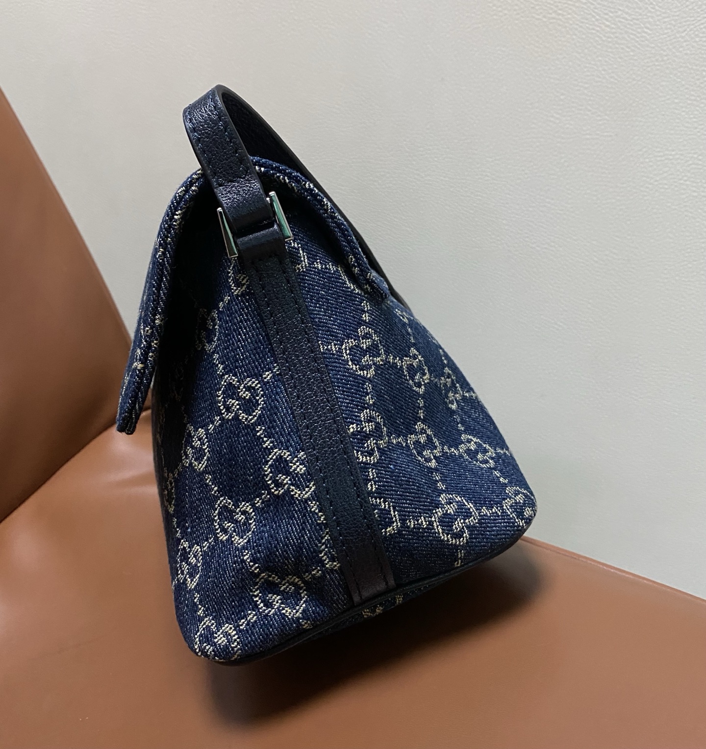 Gucci Madison Blue denim monogram 31cm shoulder everyday