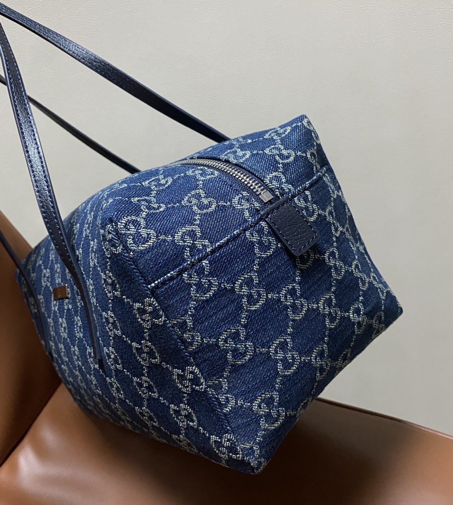Gucci Melrose Blue denim GG monogram 29cm tote everyday