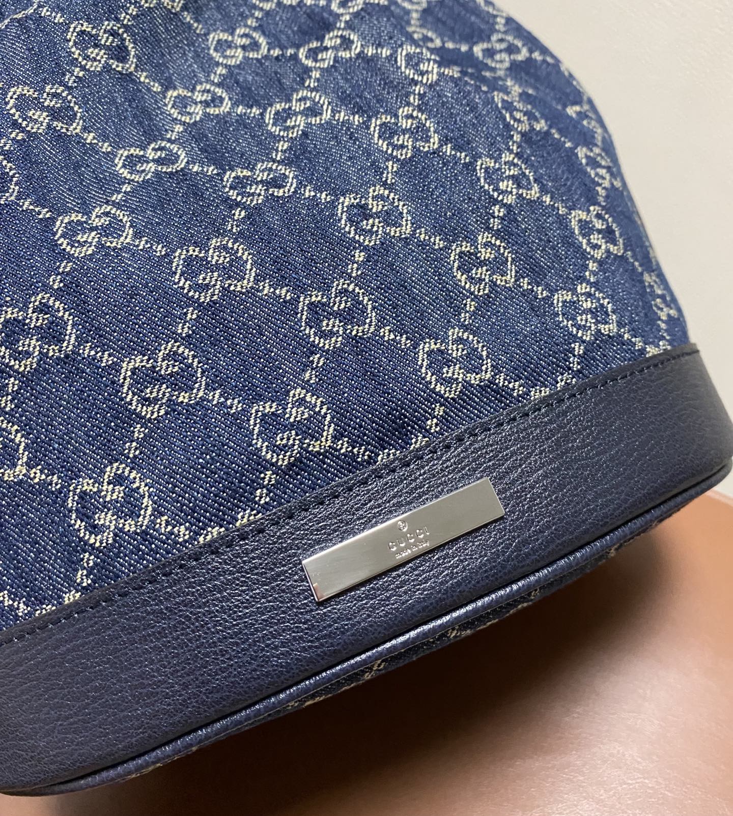 Gucci Venice Blue denim GG 21cm crossbody everyday