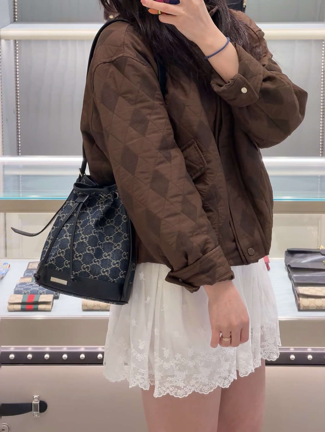 Gucci Blue GG Denim small shoulder everyday