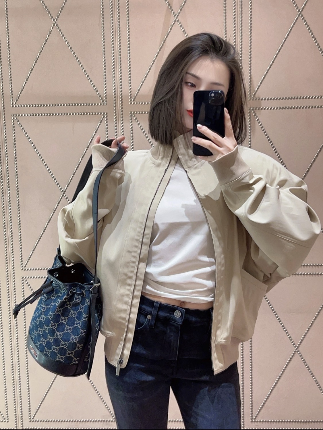 Gucci Blue GG Denim small shoulder everyday