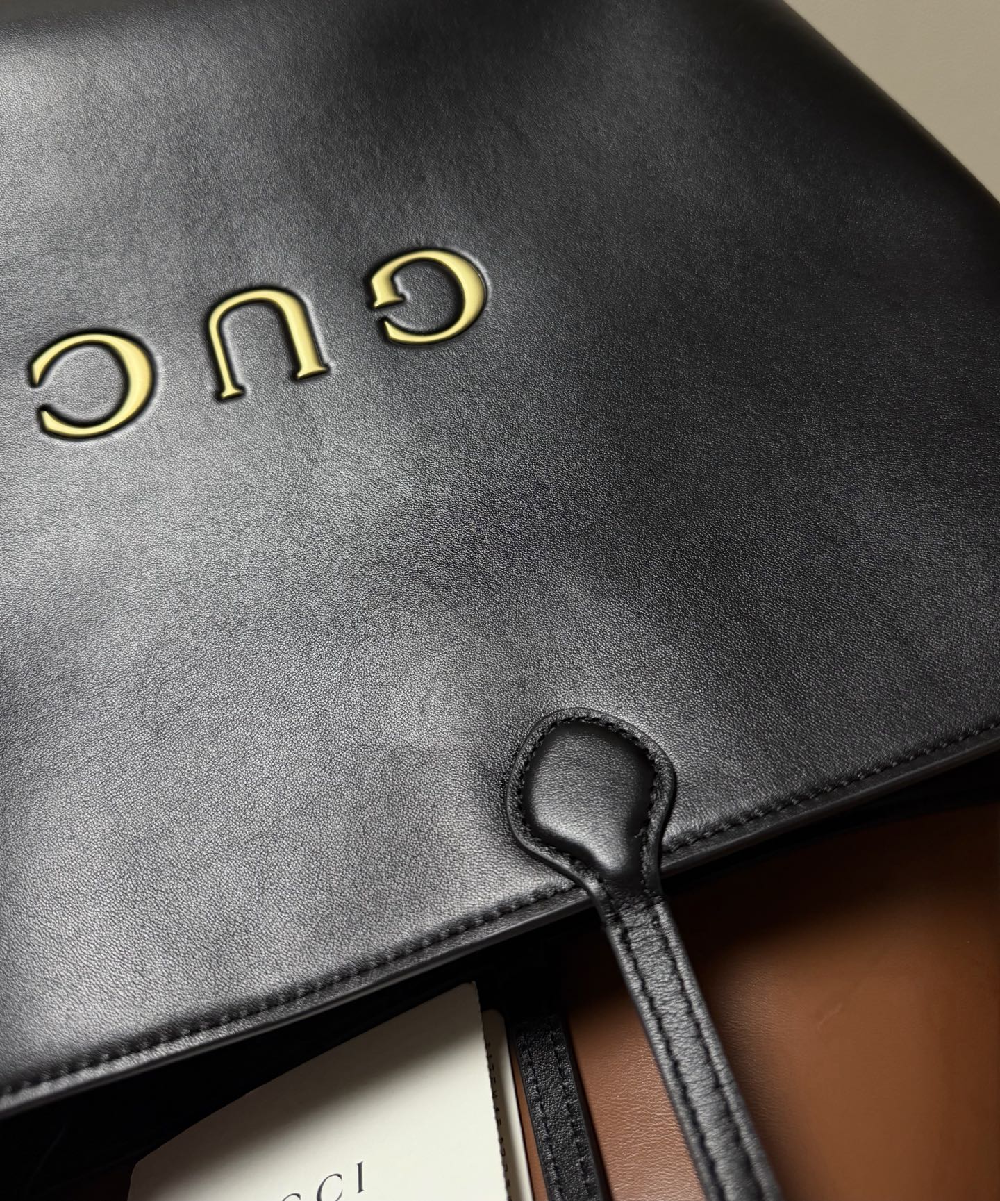 Gucci Black leather 42cm tote everyday