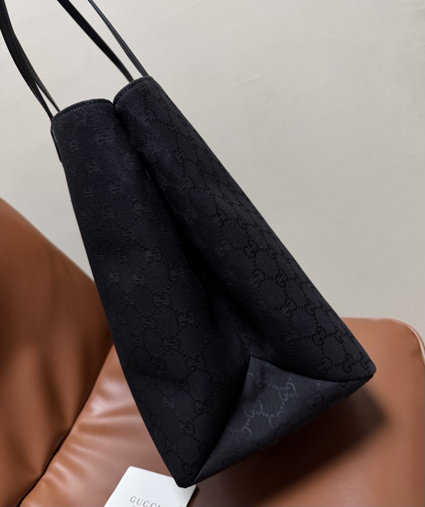 Gucci Black GG canvas 42cm tote everyday