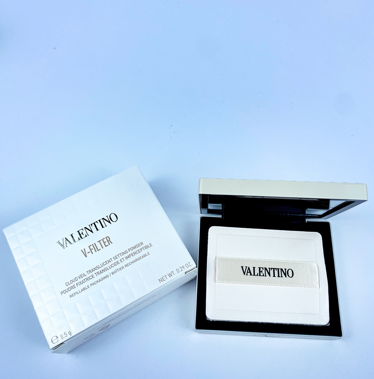 NO:939023,Valentino White Powder Powder 8.5g!  , cosmetics fashion department store, valentino19860909华伦天奴大白饼粉饼8.5g！,彩妆潮品百货,valentino,accessory