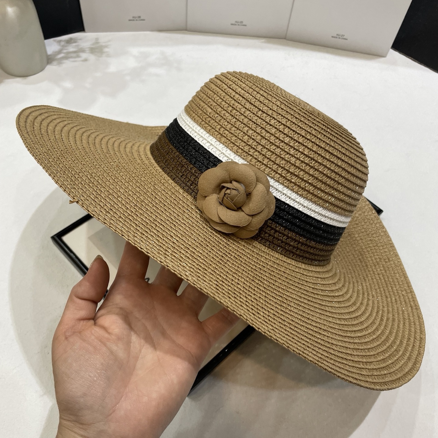 [Chanel Hats]Chanel Chanel camellia hat bag set 2025 spring and summer new sty