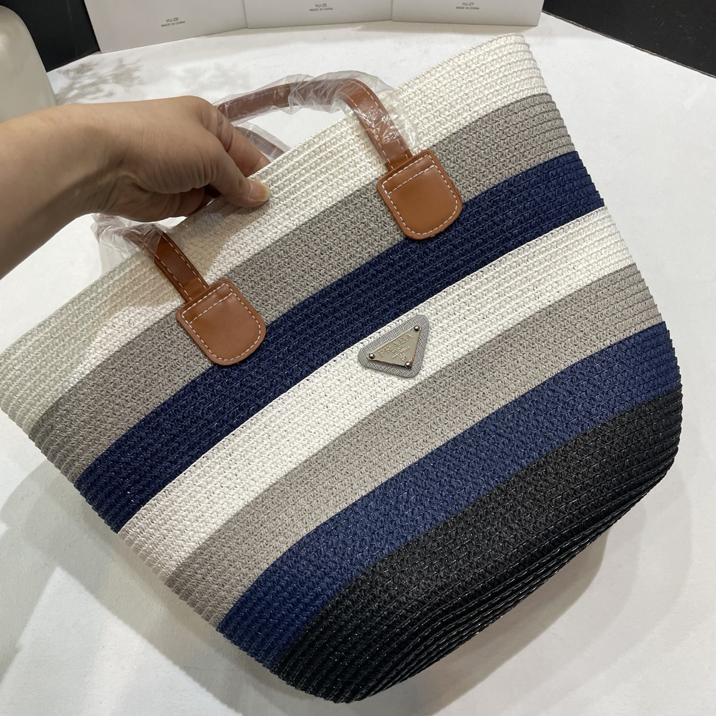 [Prada Hats]rada Prada hat bag set 2025 spring and summer new styleNew beac