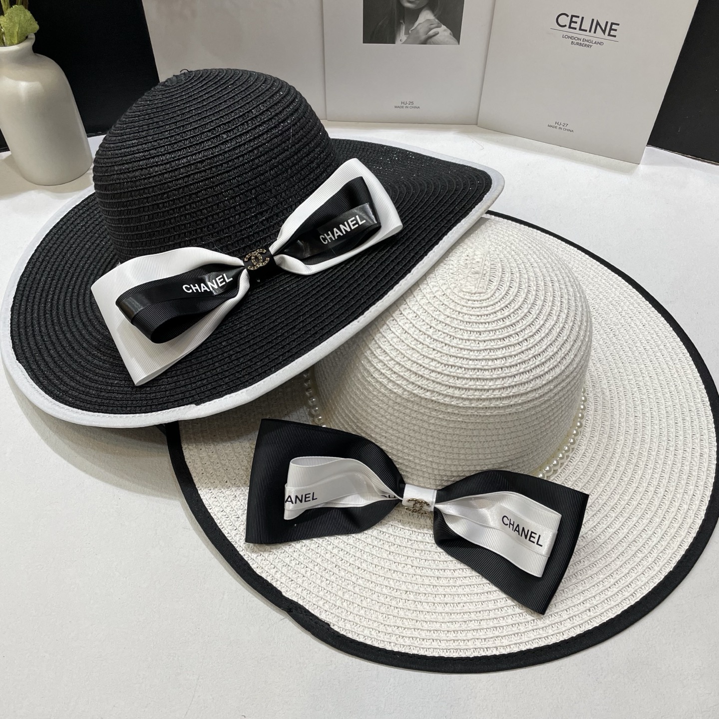 NO:226277,Special offer with dust bag. [CHANEL Chanel] 2025 new bow woven vacation style pot hat straw hat, street travel items, hats, chanel, chanel, hats19860909特价配防尘袋.【CHANEL香奈儿】2025新款蝴蝶结密织度假风盆帽草帽,出街旅行单品,帽子,chanel,chanel,hats,hat
