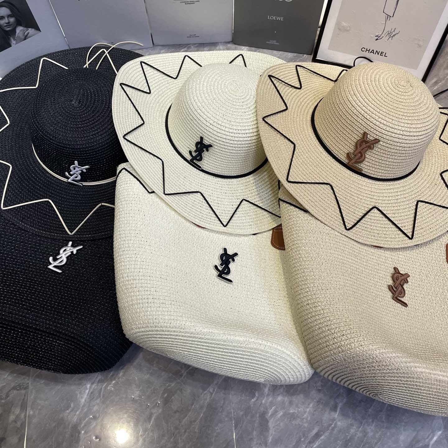 Saint Laurent 沙滩 包沙滩 大沿帽套装 ‼ ‼
