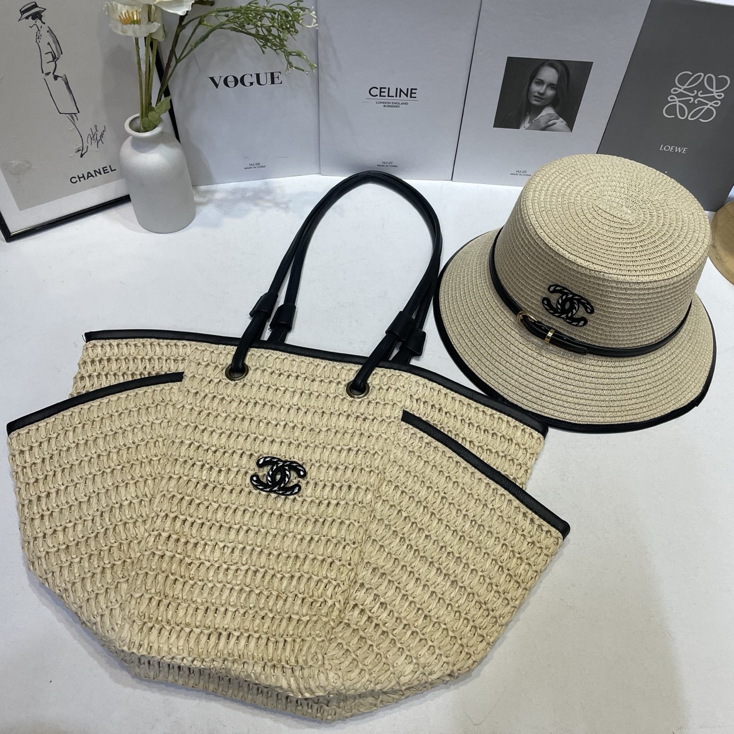Chanel 帽子包包套装