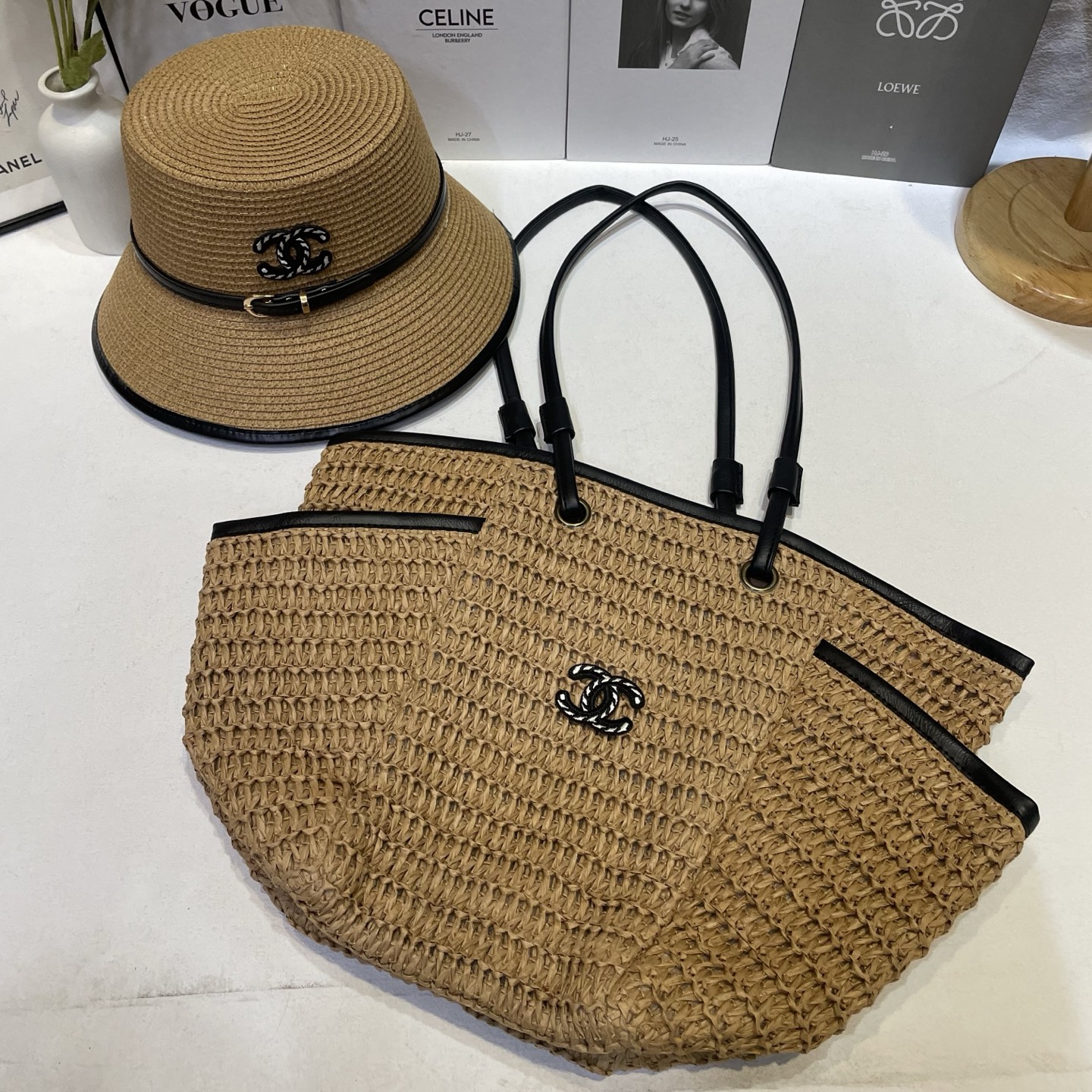 Chanel 帽子包包套装