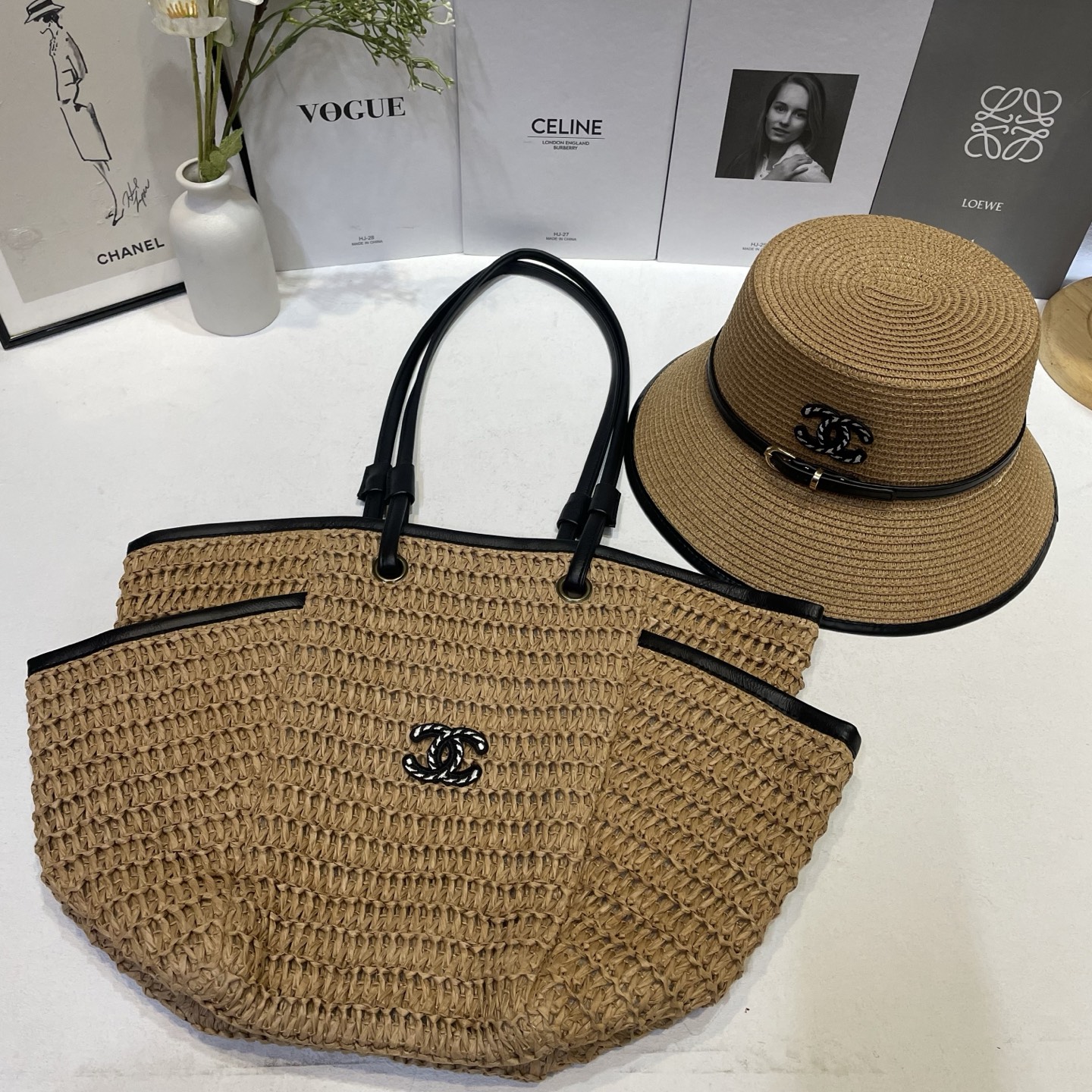 Chanel 帽子包包套装