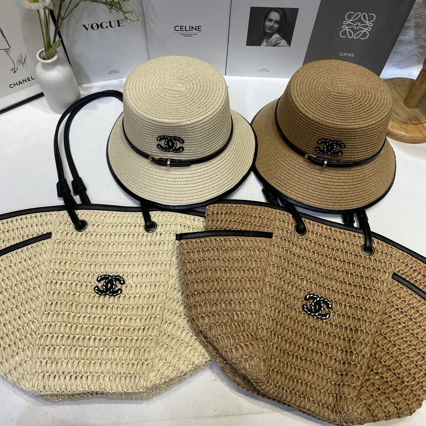 Chanel 帽子包包套装