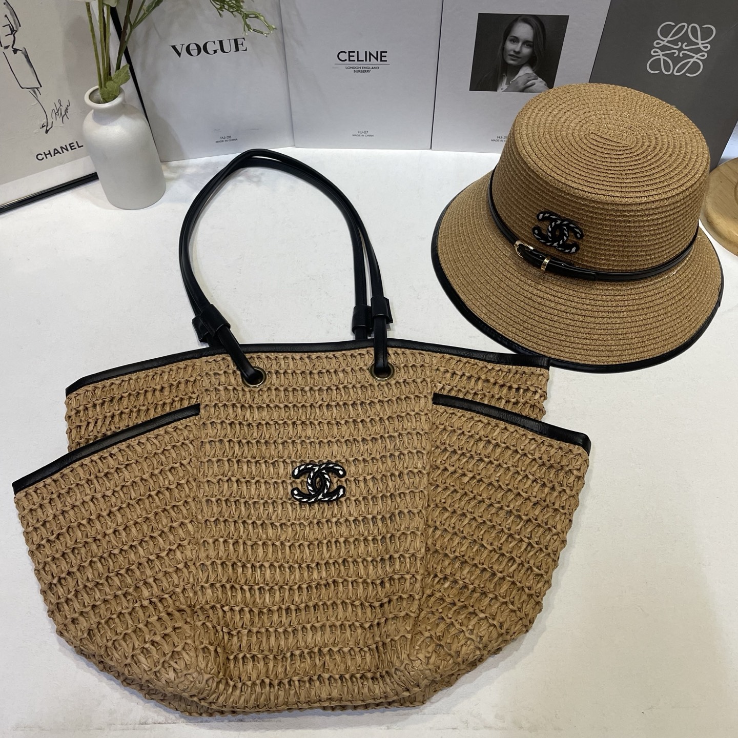 Chanel 帽子包包套装