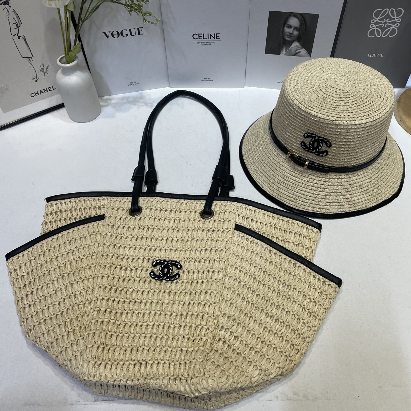 Chanel 帽子包包套装