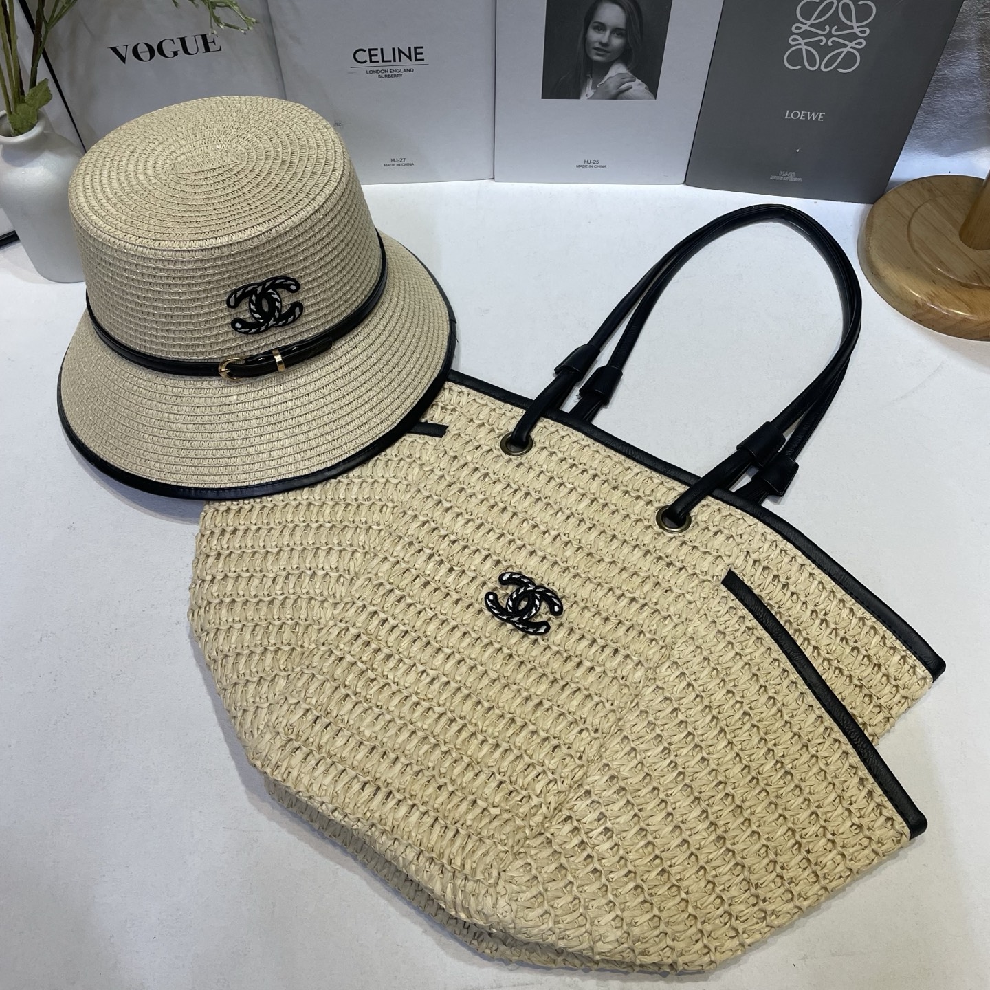 Chanel 帽子包包套装
