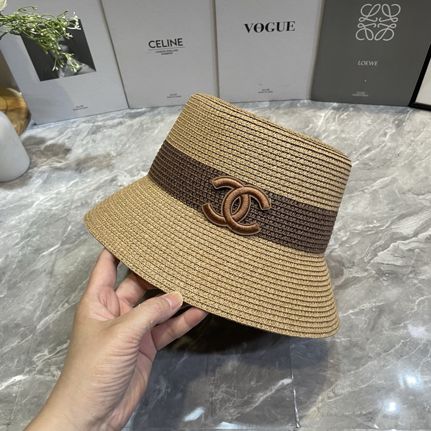 Chanel 新款拼色草帽
