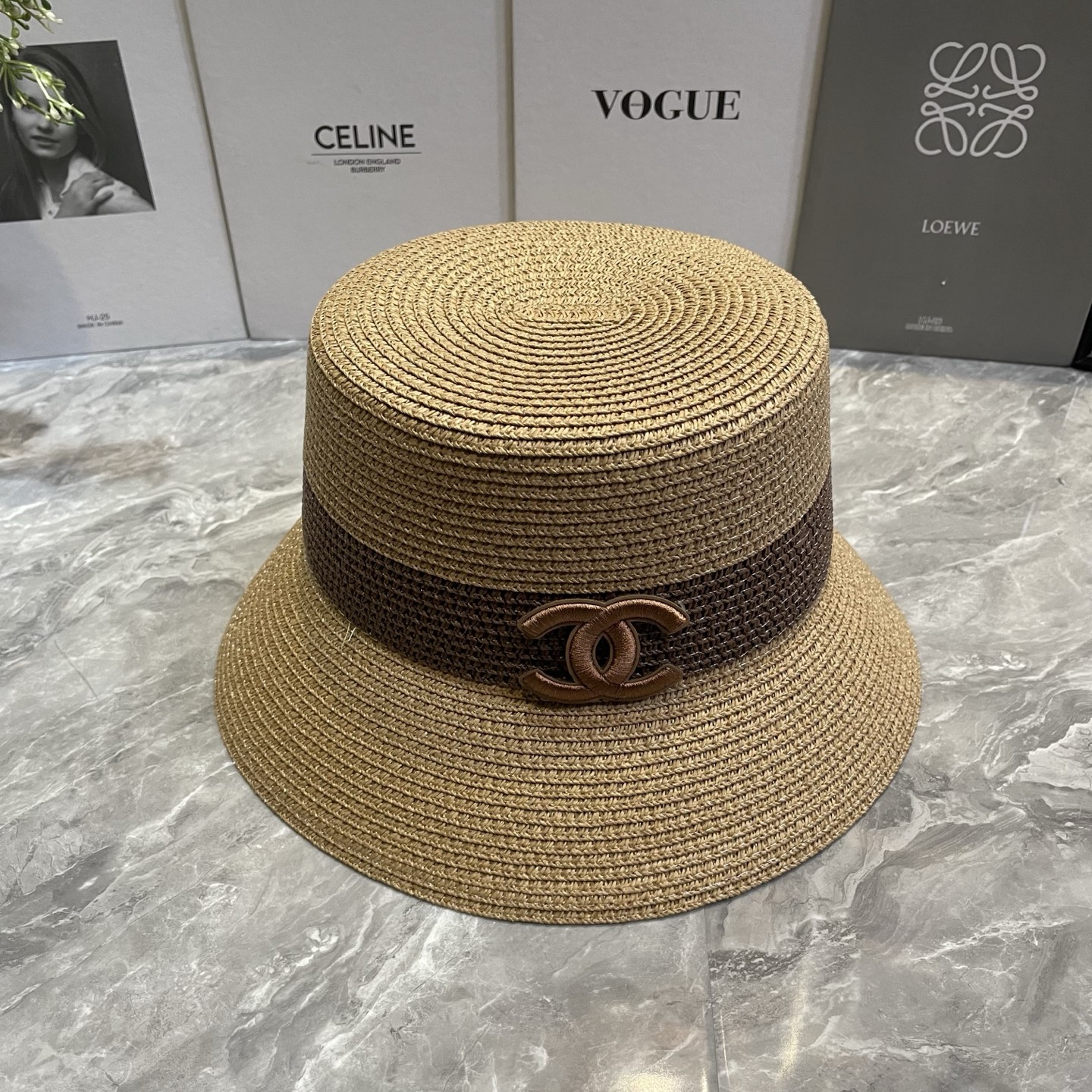 Chanel 新款拼色草帽
