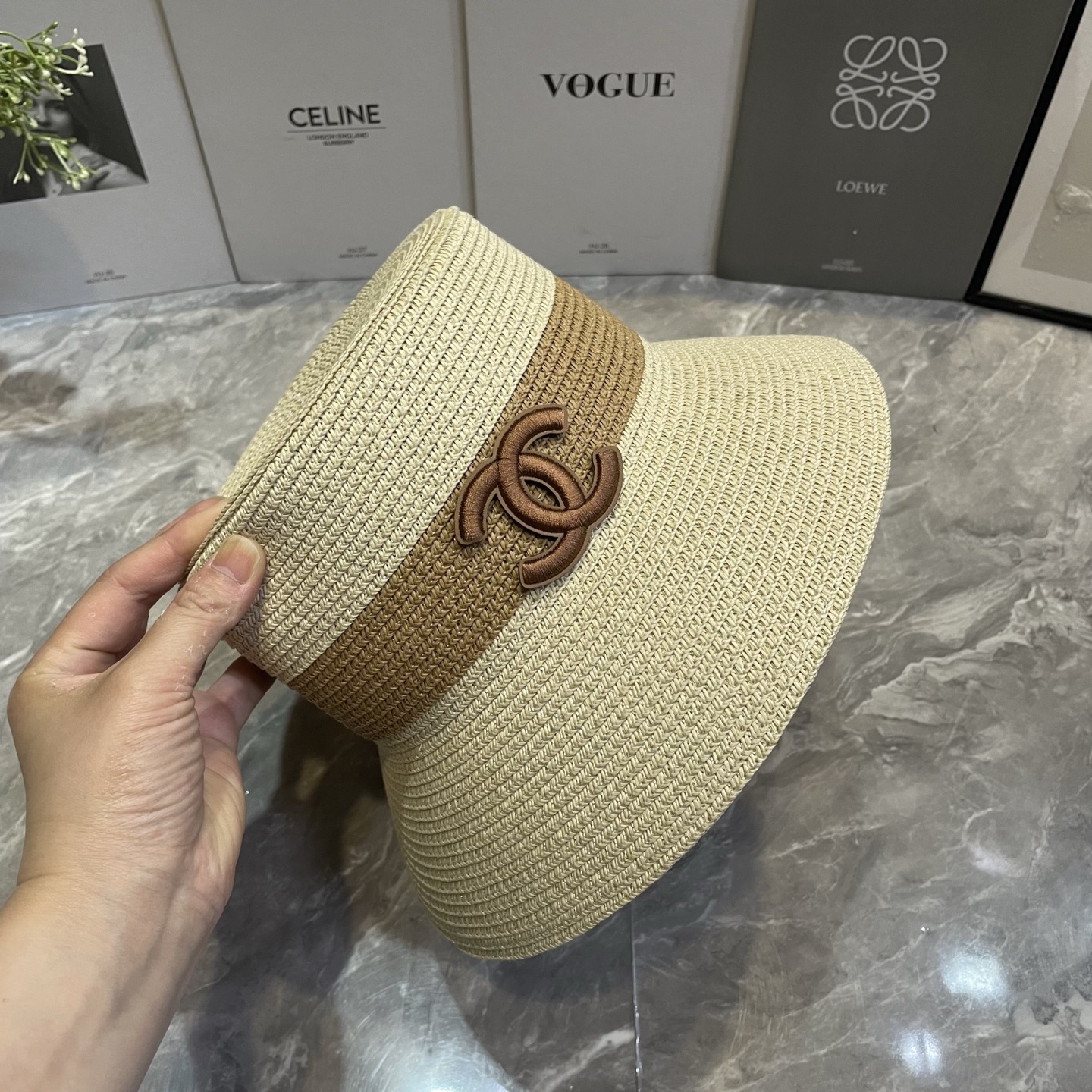 Chanel 新款拼色草帽