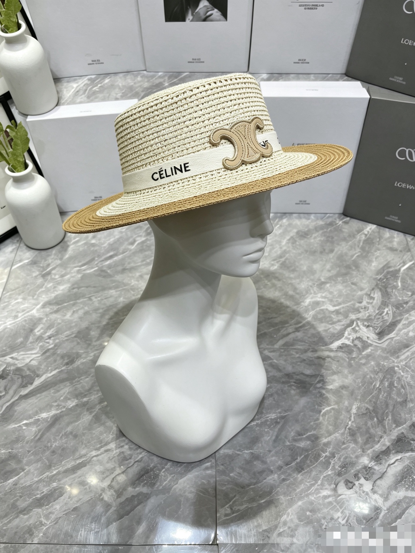 NO:897017,Special price with dust bag. [CELINE Celine] 2026 new style ribbon color-blocked densely woven flat-top basin hat, straw hat, sunshade and easy to match, a single item for street travel, straw hat, fisherman hat, baseball cap, hat, celine, celine, espadrilles, hats19860909特价配防尘袋.【CELINE赛琳】2026新款织带拼色密织平顶盆帽草帽,遮阳又好搭,出街旅行单品帽子草帽渔夫帽棒球帽,帽子,celine,celine,espadrilles,hats,hat