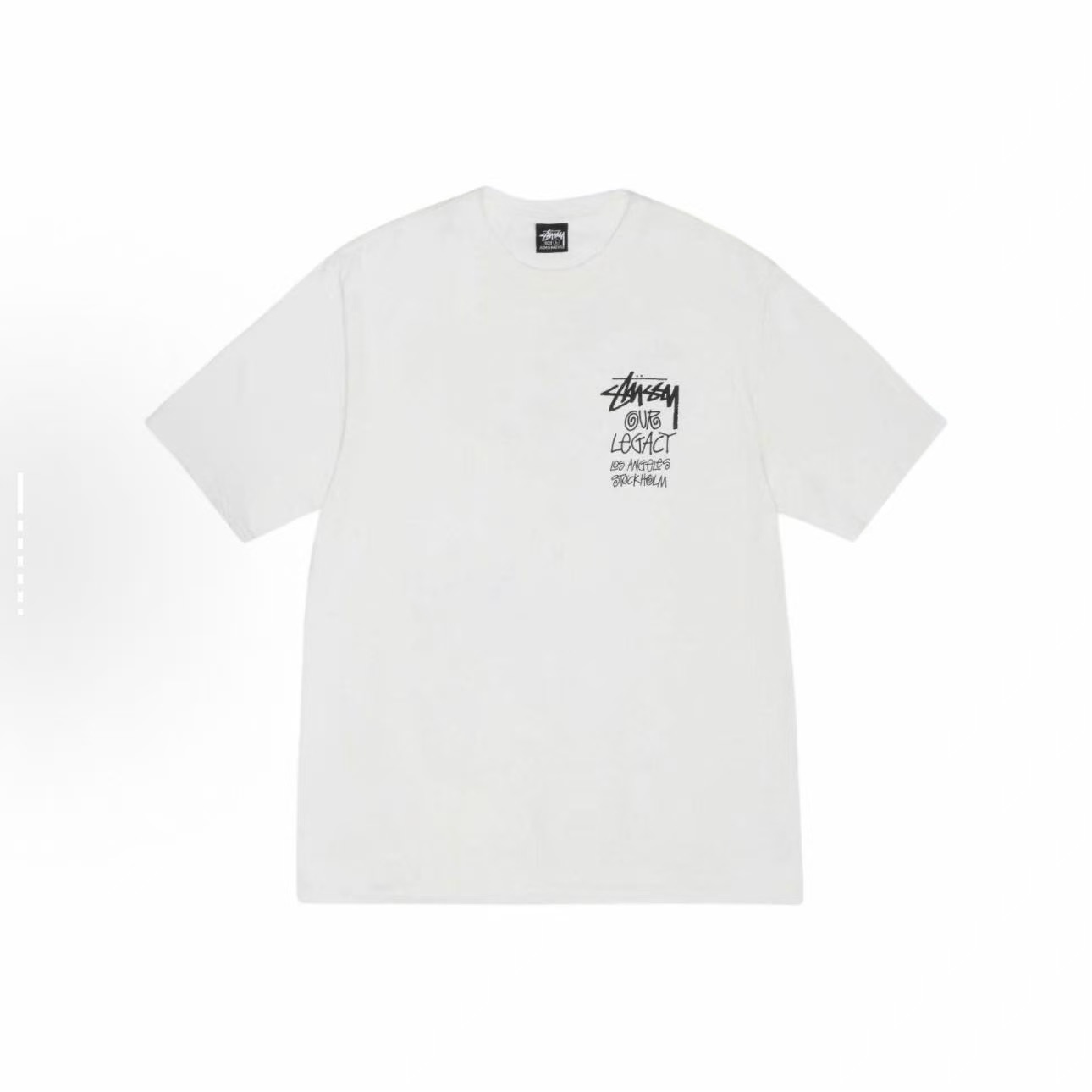 P40 STUSSY SS26 Camiseta de manga corta con estampado de bola ocho de Bagua para hombre y mujer, 230 gramos d…