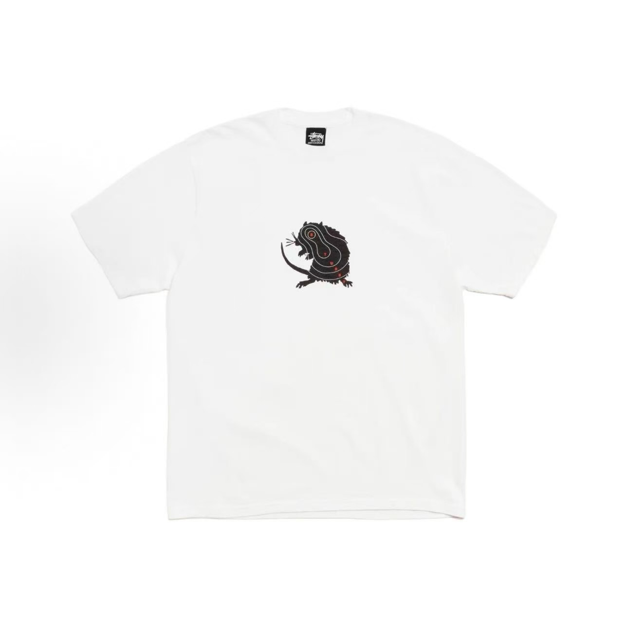 P40 STUSSY SS26 Camiseta de manga corta con estampado de ratón, unisex, 230g de algodón puro, versión correcta idéntica…