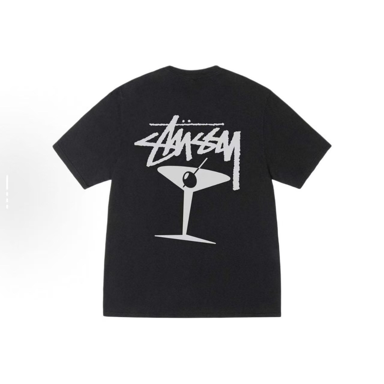P40 STUSSY SS26 Camiseta de manga corta con estampado de copa de vino, unisex, 230g de algodón puro, versión …
