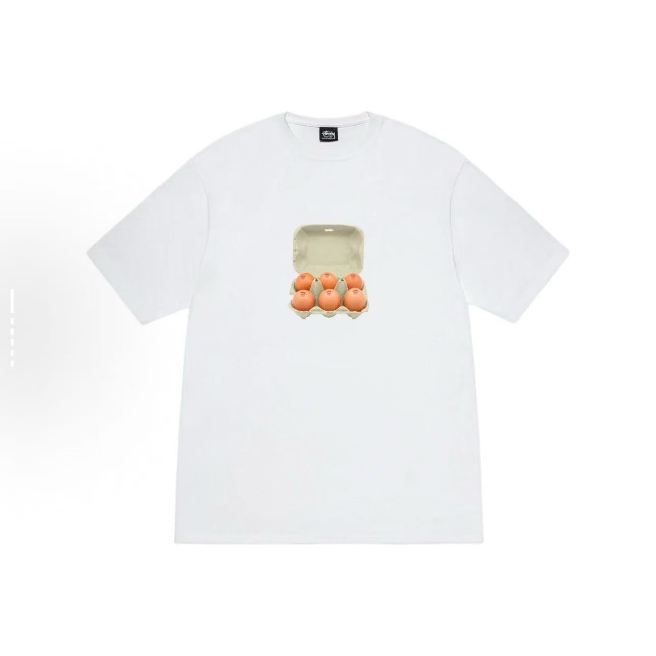 P40 STUSSY SS26 Camiseta de manga corta con estampado de huevo, unisex, 230g de algodón puro, versión correcta idéntica…