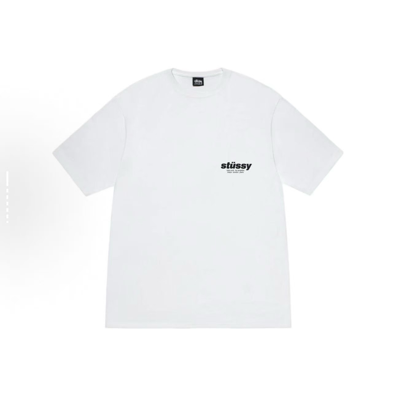 P40 STUSSY SS26 Camiseta de manga corta con estampado de dados múltiples para hombre y mujer, 230 gramos de a…