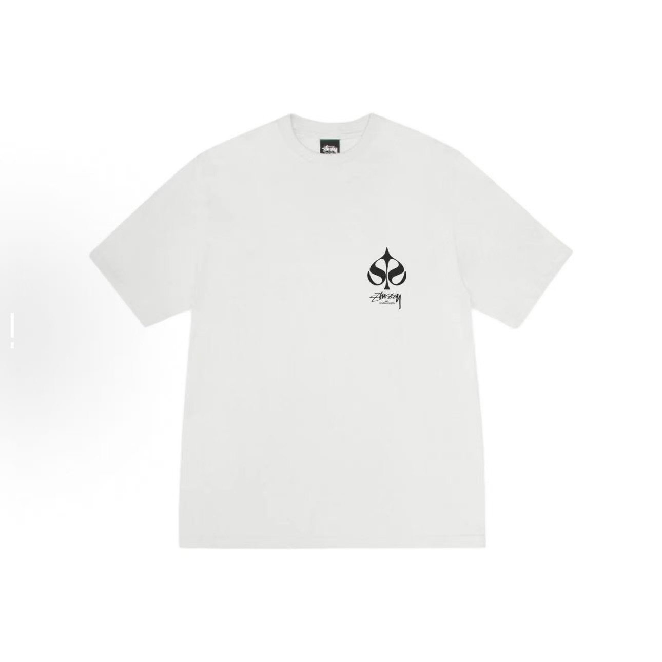 P40 STUSSY SS26 Camiseta de manga corta con estampado de pica para hombre y mujer, 230 gramos de algodón puro, versión …