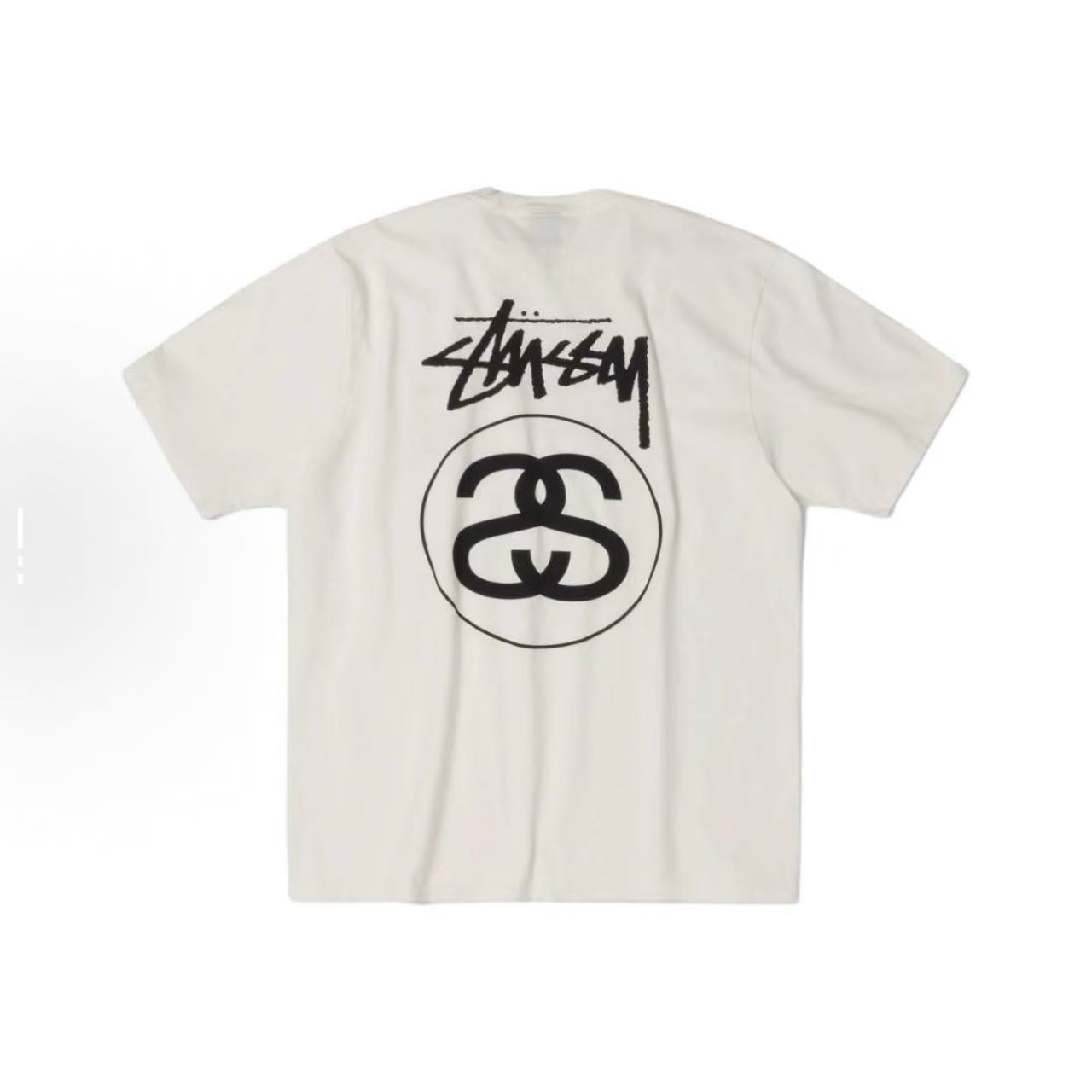P40 STUSSY SS26 Camiseta de manga corta con estampado de colaboración Chanel para hombre y mujer, 230 gramos …