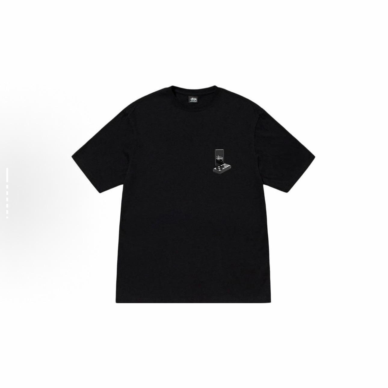 P40 STUSSY SS25 Camisa de manga corta con estampado de dominó para hombre y mujer, 230 gramos de algodón puro…