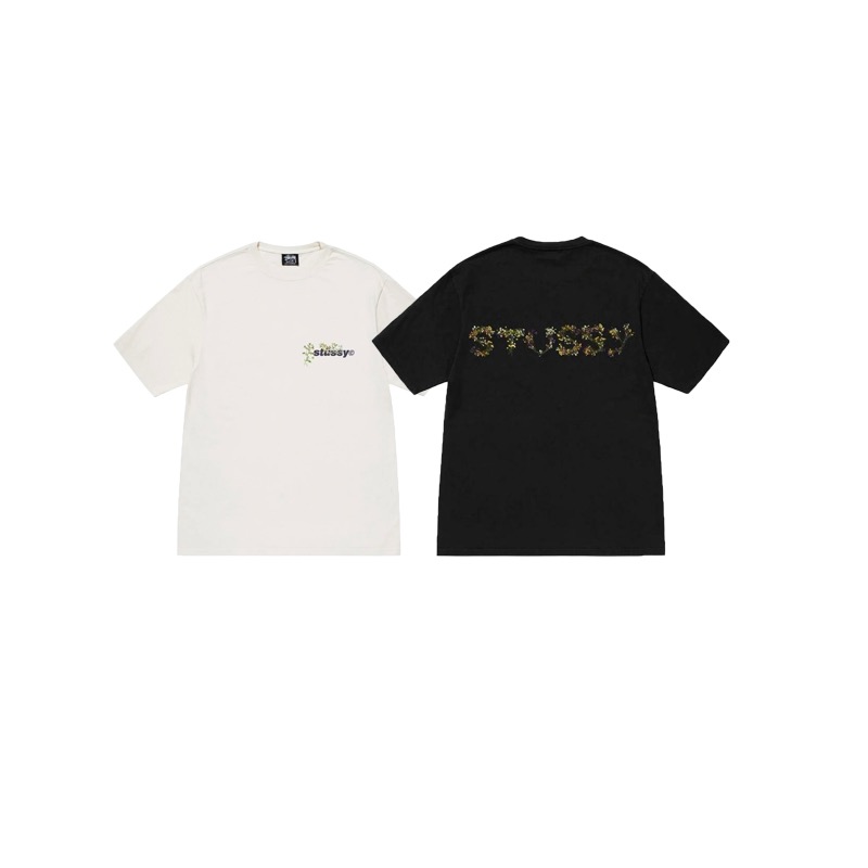 P40 STUSSY Stussy SS25 letras estampadas camiseta de manga corta unisex 230g algodón puro versión correcta ig…