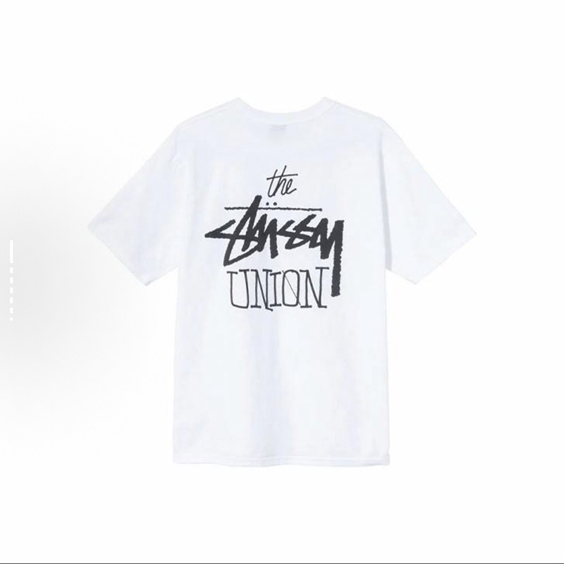 P40 STUSSY斯图西 SS25 UNION联名款短袖t恤男女同款 230克纯棉 正确版本与正品相同。区别市场通货。 颜色：白色 黑色 尺码：S -XXL