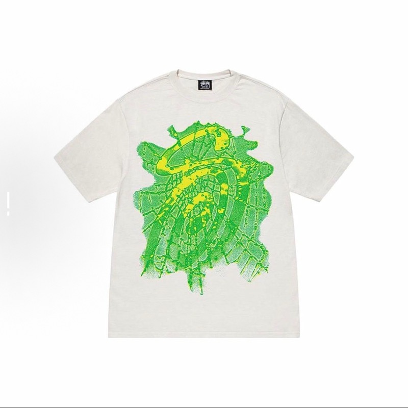 P40 STUSSY斯图西 SS25 Camiseta de telaraña para hombre y mujer, 230 gramos de algodón puro, versión correcta idé…