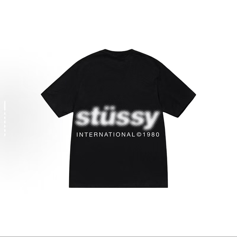 P40 STUSSY斯图西 SS25 印花短袖t恤男女同款 230克纯棉 正确版本与正品相同。区别市场通货。 颜色：黑色 白色 尺码：S -XXL
