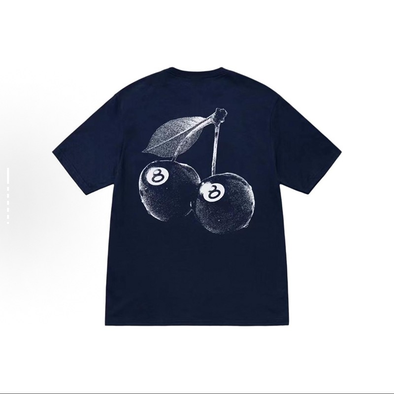 P40 STUSSY SS25 Camiseta de manga corta con estampado, unisex, 230g de algodón puro, versión correcta idéntica al origi…