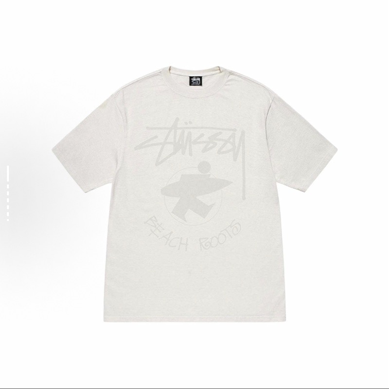 P40 STUSSY SS25 Camiseta de manga corta con estampado de tinta, unisex, 230g de algodón puro, versión correct…