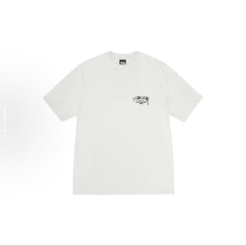 P40 STUSSY SS25 Camiseta de manga corta de estampado limitado 'Supongamos' para hombre y mujer. Algodón puro de 230 gra…