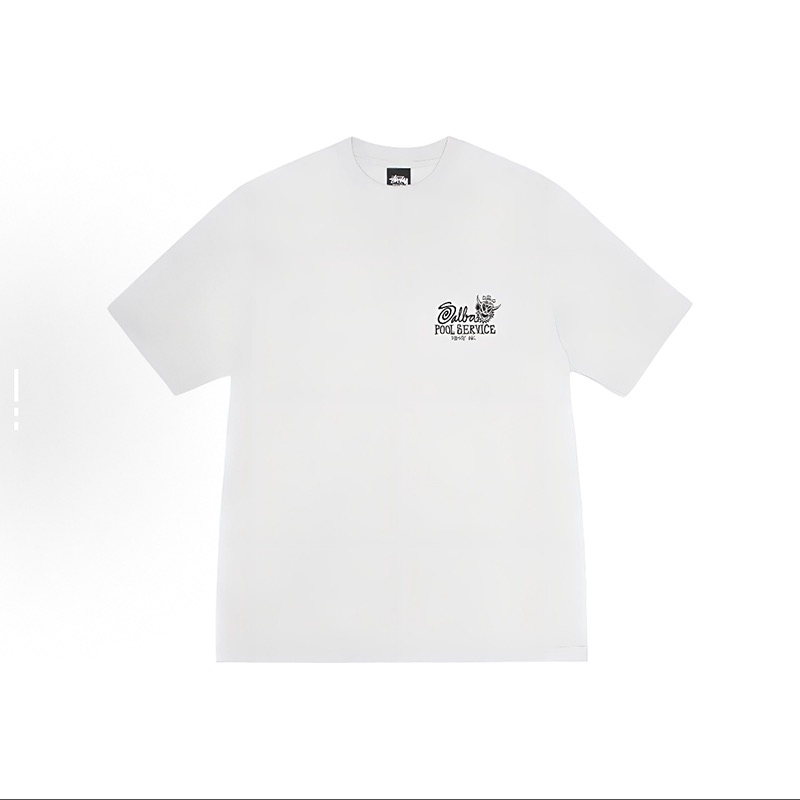 P40 STUSSY SS25 camiseta de manga corta unisex con estampado de micro logo en tinta 230g algodón puro versión correcta …