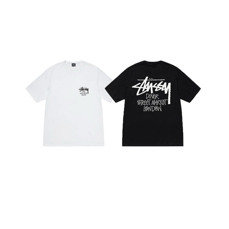 P40 STUSSY SS25 Londres DSM edición limitada camiseta de manga corta con estampado urbano unisex 230g algodón…