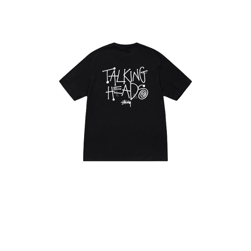 P40 STUSSY Stussy SS25 micrófono retrato estampado camiseta de manga corta unisex 230g algodón puro versión c…