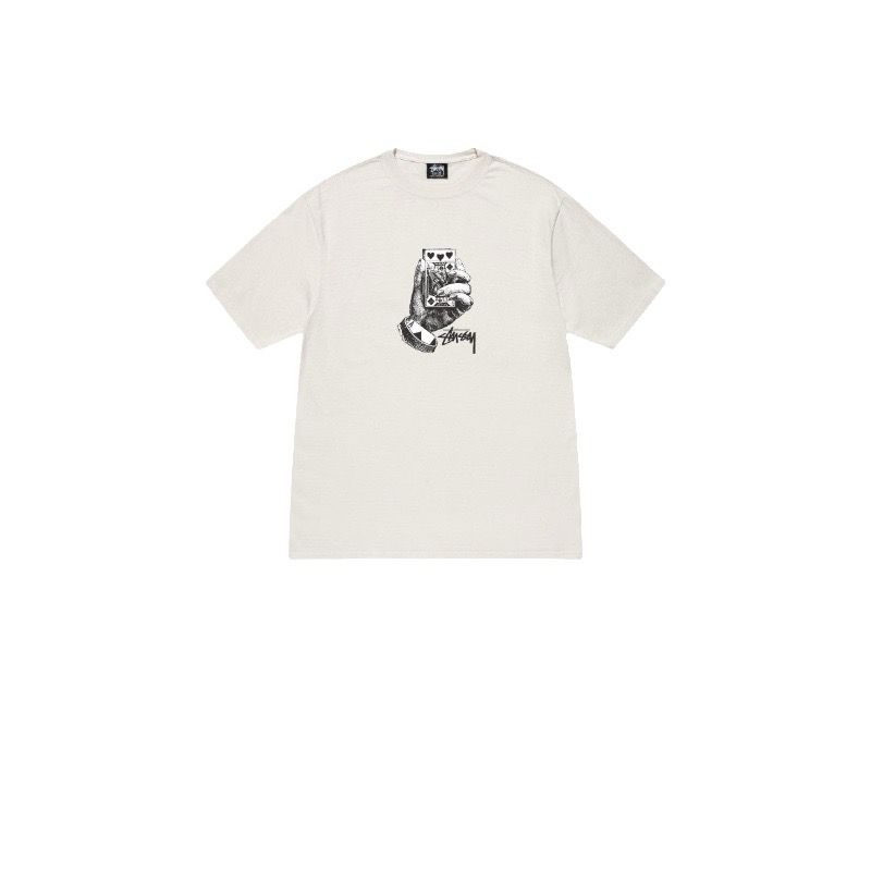 P40 STUSSY Stussy SS25 micrófono retrato estampado camiseta de manga corta unisex 230g algodón puro versión c…