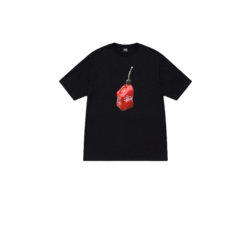 P40 STUSSY Stussy SS25 estampado de gasolina ⛽️ camiseta de manga corta unisex, 230g algodón puro, versión co…