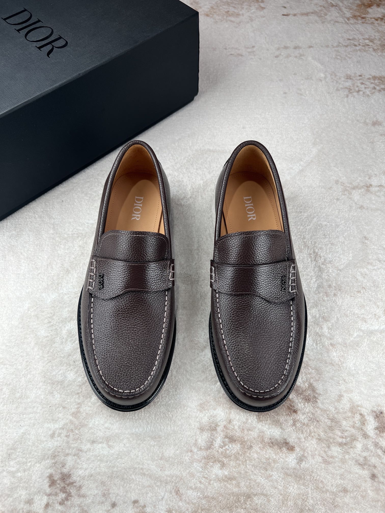 Is it OK to buy replica
 Dior Shoes Loafers Brown Men Cowhide Genuine Leather Low Tops