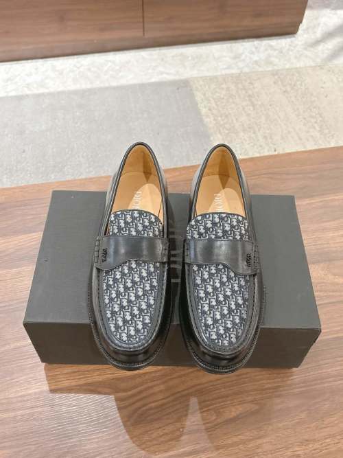Dior Men's Casual Leather Loafers - Top Quality & Stylish Design