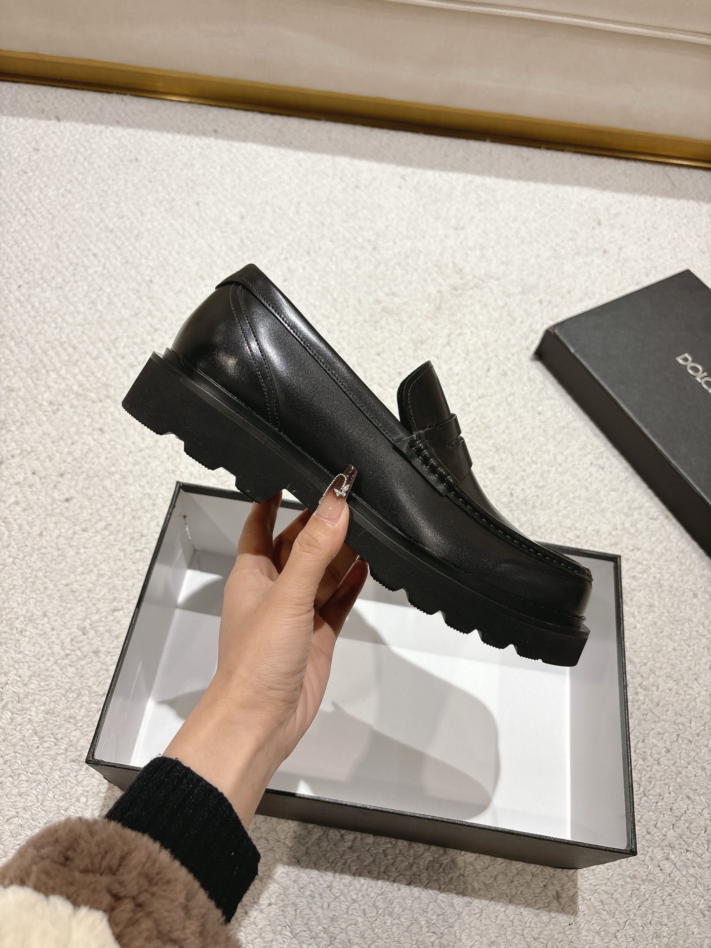 Dolce&Gabbana / Dolce & Gabbana boutique de los hombres zapatos casuales de cuero, de primera calida
