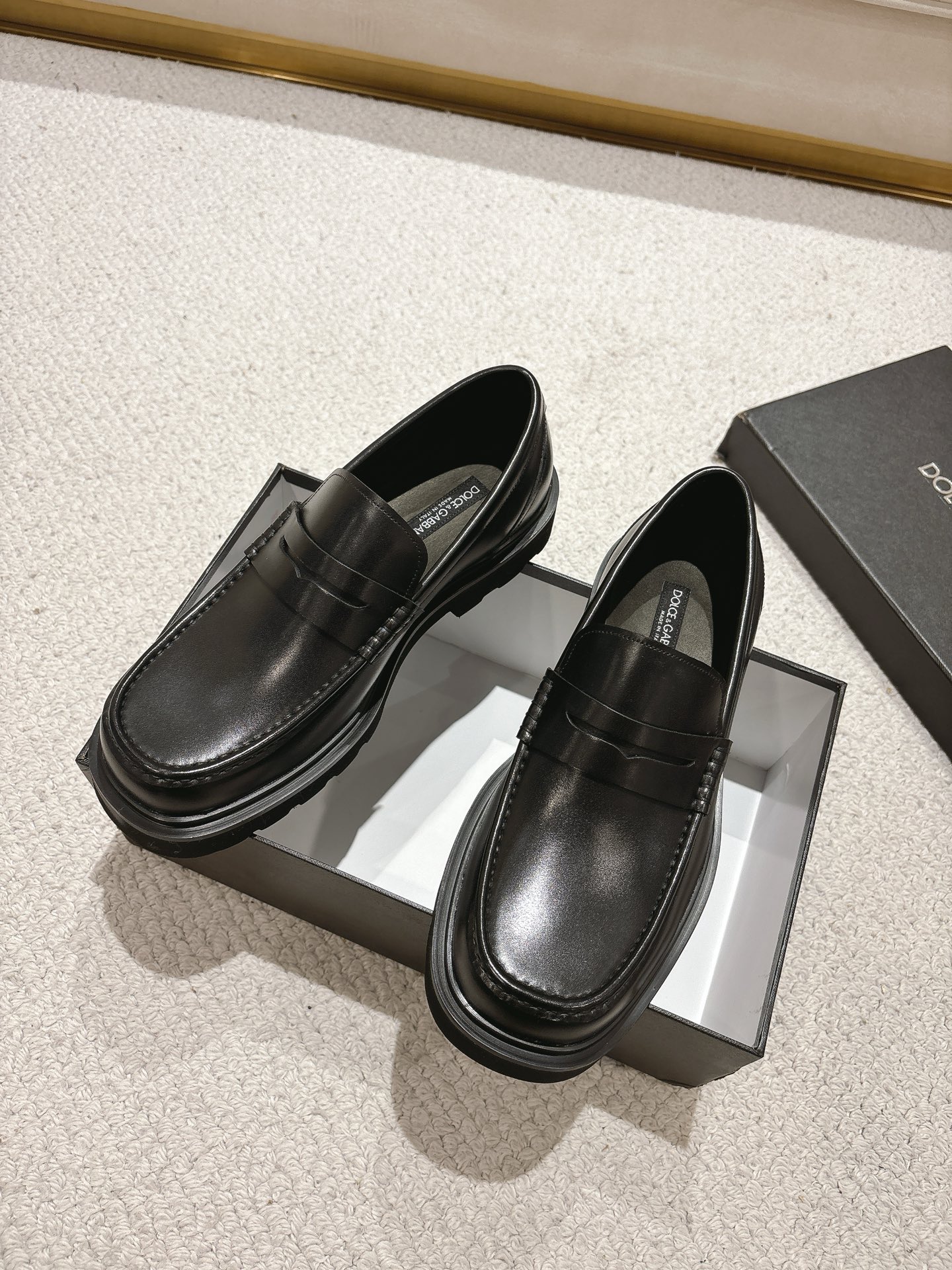 Dolce&Gabbana / Dolce & Gabbana boutique de los hombres zapatos casuales de cuero, de primera calida