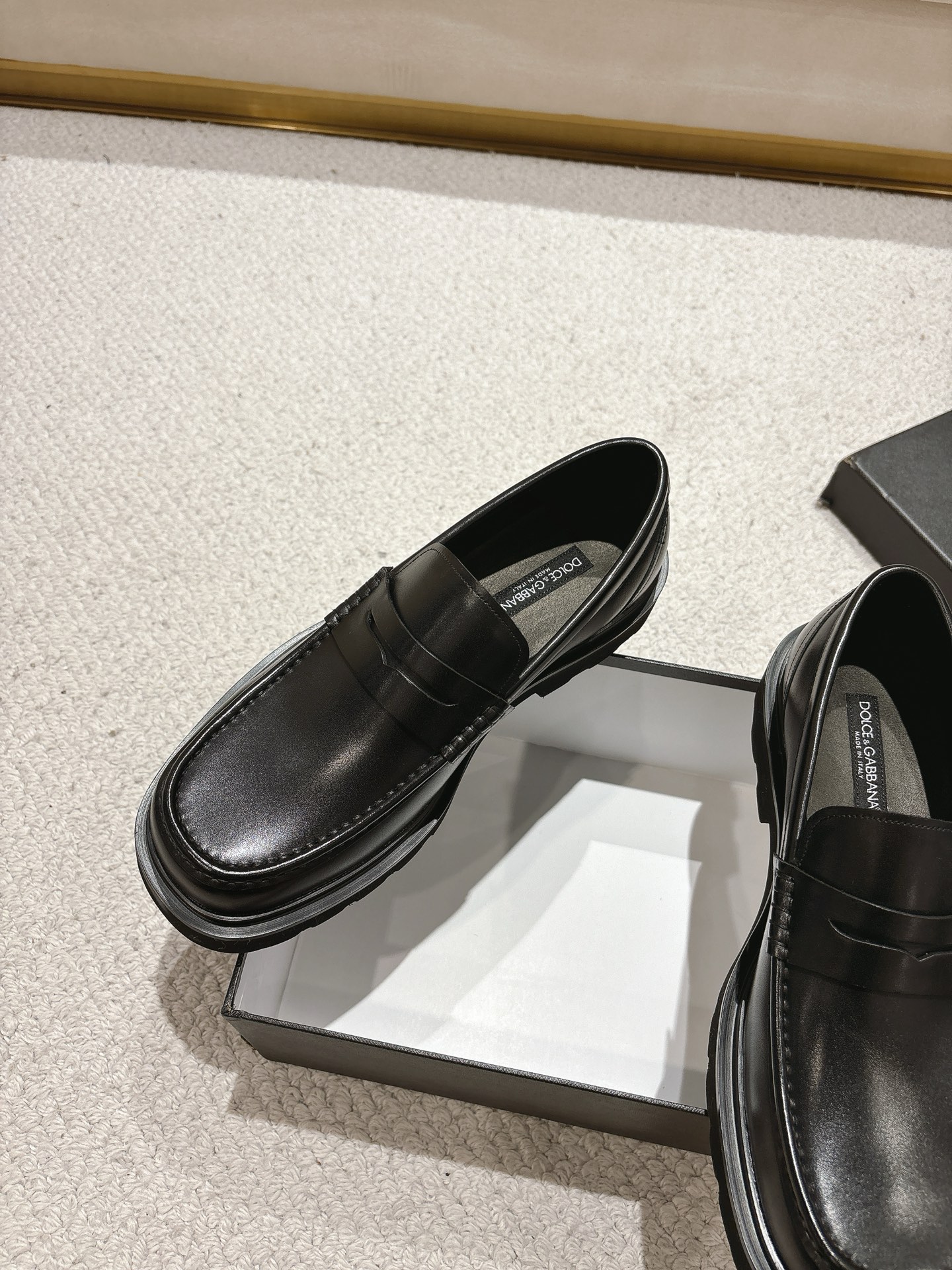 Dolce&Gabbana / Dolce & Gabbana boutique de los hombres zapatos casuales de cuero, de primera calida