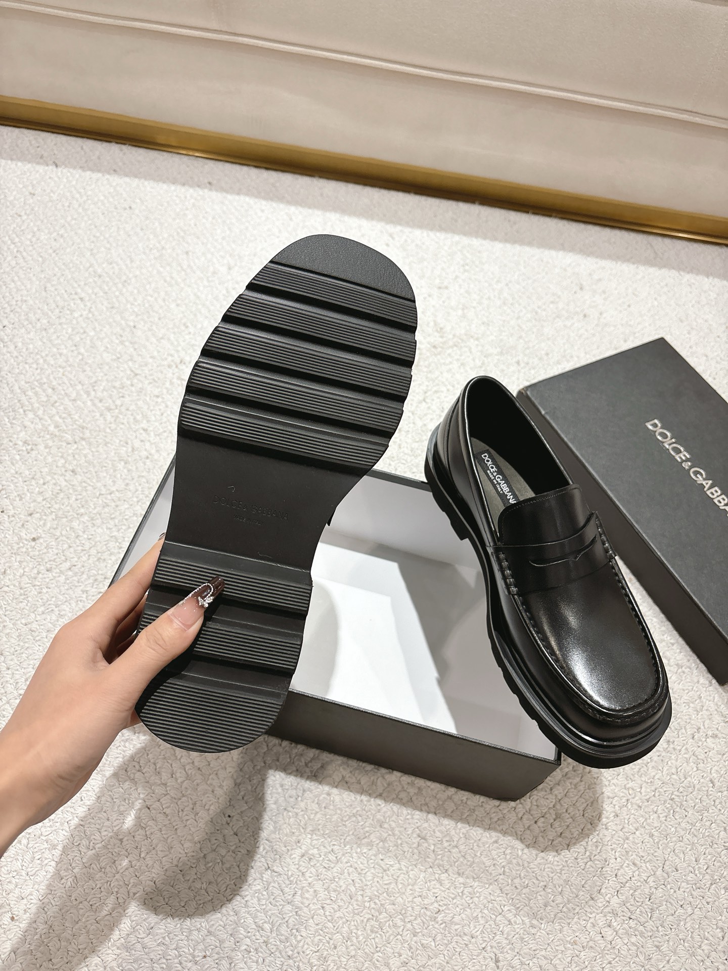 Dolce&Gabbana / Dolce & Gabbana boutique de los hombres zapatos casuales de cuero, de primera calida